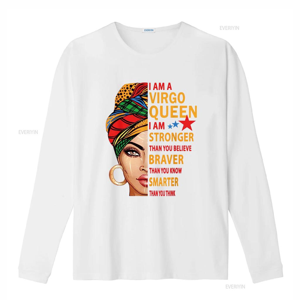 Virgo Queen I Am Stronger Birthday Gift for Zodiac T Shirt Vintage Washed Stretched Stylish Slightly Comfortable Homme Unisex
