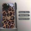 Liebesherz Leopardenmuster Gehärtetes Glas Material Handyhülle Für Samsung Galaxy S25 S24 S23 Ultra Plus FE Stoßfeste Hülle