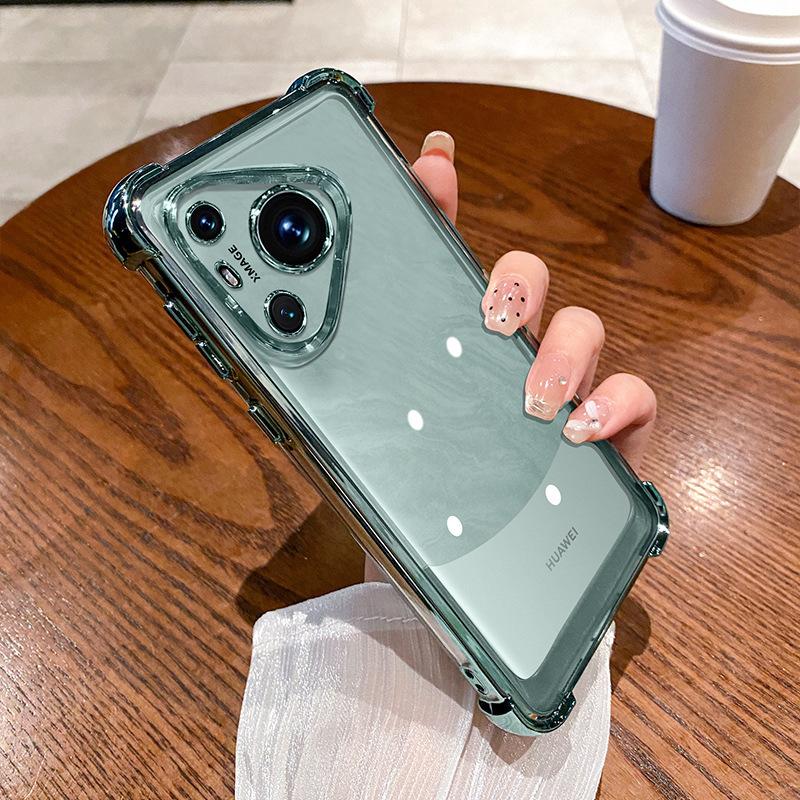 Applicable To Huawei P70 Electroplated Transparent Phone Case, Four-corner Airbag Anti-drop Magic7 Protective Case for NOVA13PRO