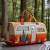 3D-gedruckte gesteppte Baumwoll-Reisetasche - Damen Yoga-Tote-Handtasche