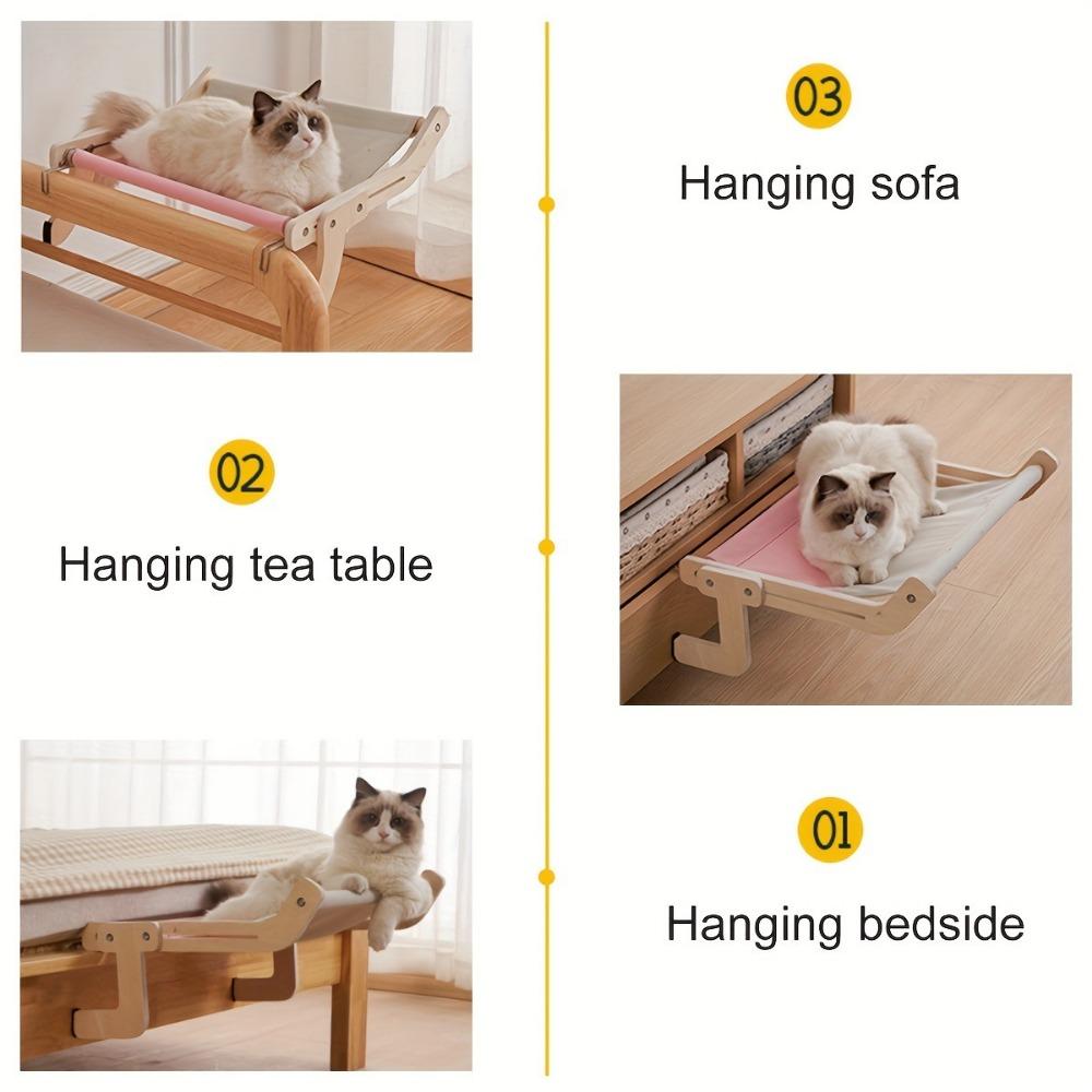 Cat Bed Cat Hanging Bed Balcony Window Cat Wooden Hanging Bed Hanging Cat Nest Bedside Four Seasons Cat Hammock