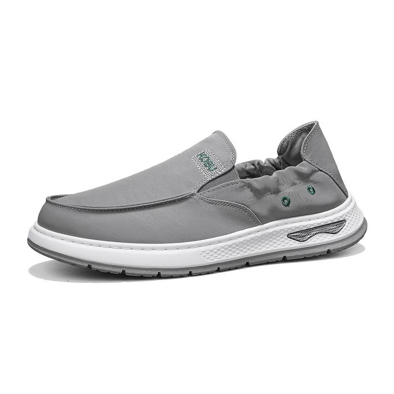 Combination Guochao 2024 four-season high-quality ice silk cloth breathable men's shoes, lightweight loafers, Doudou shoes