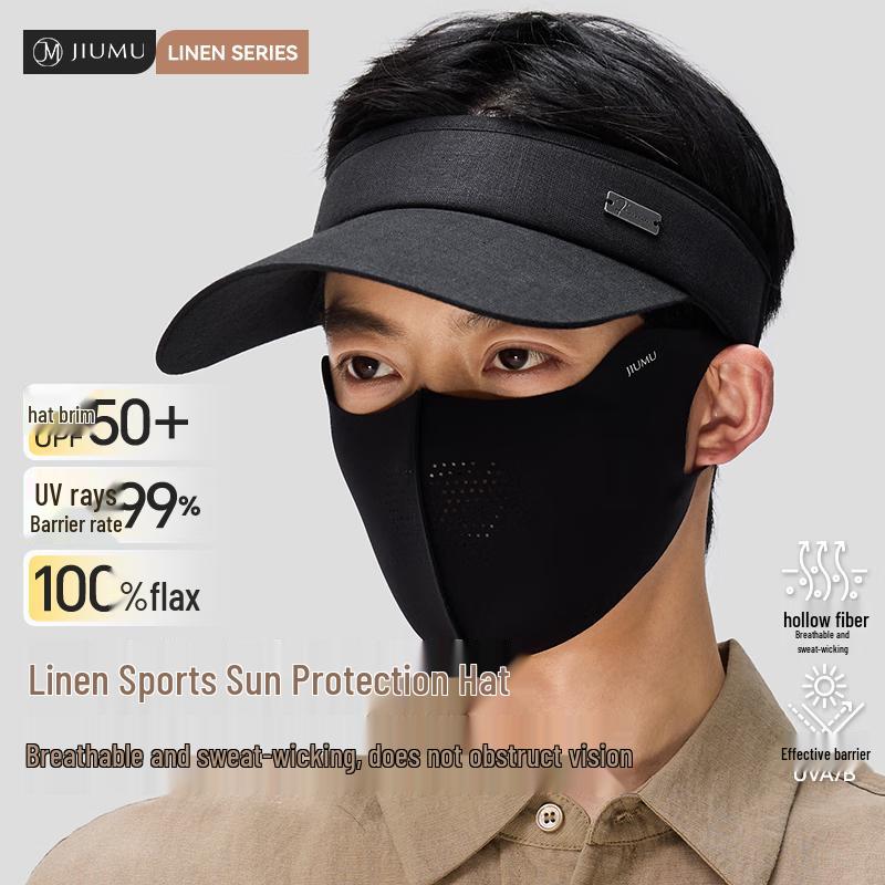 JIUMU Unisex Linen Sun Visor Hat