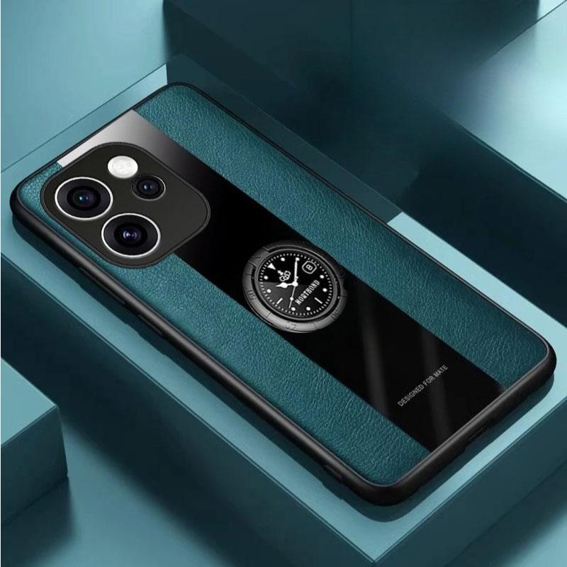 Pouzdro Pro OPPO Reno 15 15Pro PU Kůže Magnetický Kroužek Držák Nárazuvzdorný Kryt Telefonu Pro OPPO Reno 15 Pro Silikonový Matný Nárazník