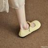 Scarpa singola minimalista a fondo piatto per donna in primavera estate carina suola morbida casual versatile comoda piccole scarpe in pelle