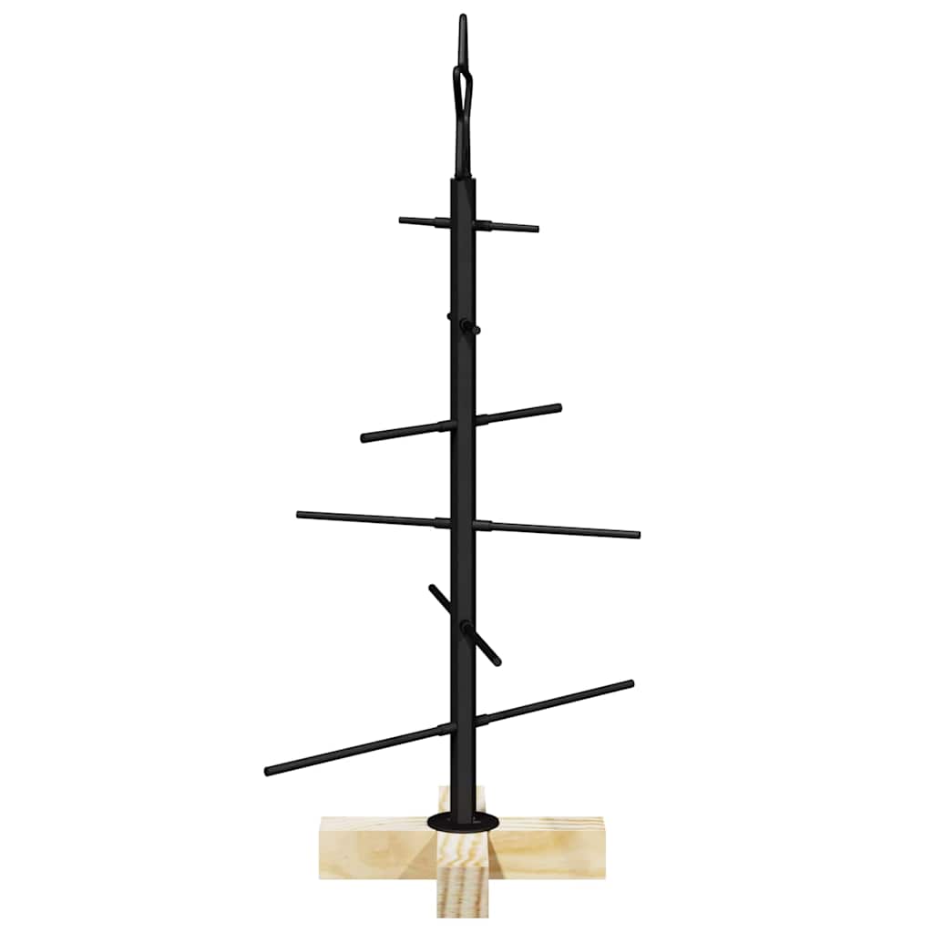 Metal Christmas Tree Black 59.5 cm Powder Coated Steel