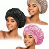 European and American Fashionable Women's Sleep Cap, High Elasticity Cap, Postpartum Hair Care Cap, Satin Wide Edge Sleep Cap