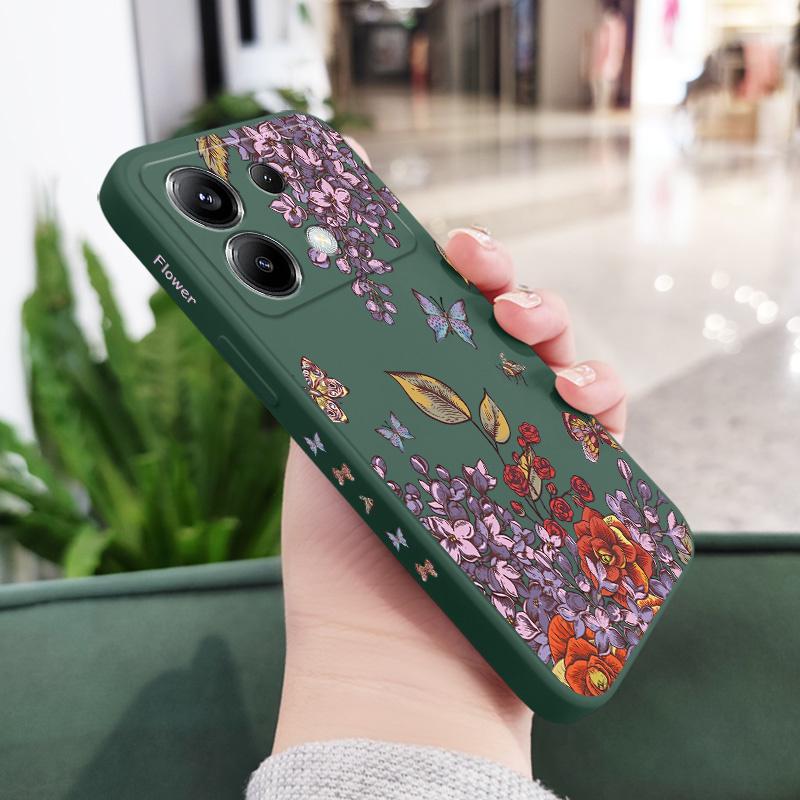 Nostalgic Flower Phone Case For Xiaomi Poco X7 X6 F6 M6 M5 M5S F5 X5 F4 X4 M4 F3 M3 X3 Pro 4G 5G GT Silicone Cover