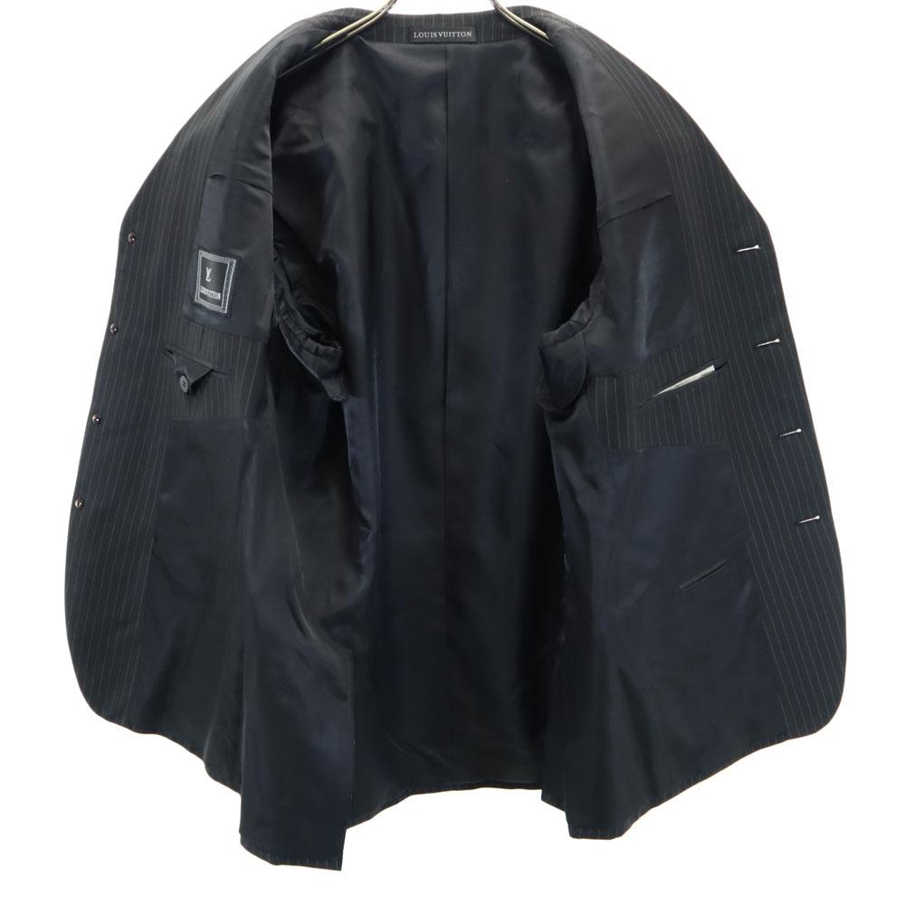 Louis Vuitton Striped Pattern Suit Setup 48/32 Charcoal Gray Men's Used