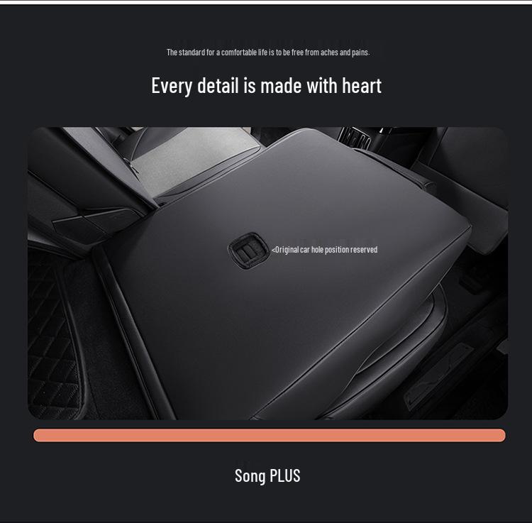 BYD Song PLUS Little Bear 4-Season Car Seat Cushion - Tech Cloth, Full Coverage for 5 Seats