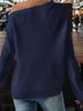 Autumn/Winter Off-Shoulder Knit Sweater - Loose Fit, Pure Color, Casual Style
