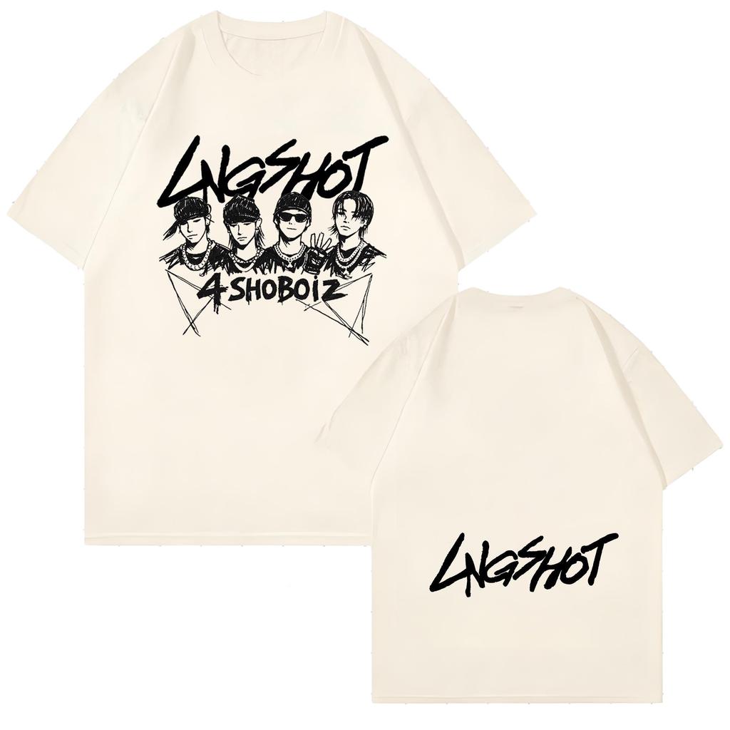 Lngshot 4shoboiz Mixtape Graphic 2026 New KPop Fan Merch Tshirt Unisexs and Unisexs Y2k Super Popular Tshirt Casual Tshirt