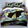 Sailboat with colorful clouds. Bedding sets Duvet cover sets Duvet covers Pillowcases(1 * Duvet Cover 2 * Pillowcases without duvet insert)