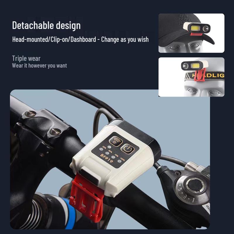 Multifunctional Induction Headlamp: Strong Long-Throw Clip-On Light for Night Fishing, Outdoor Adventures, and Cycling.