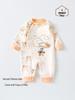 Chinese Style Pure Cotton Baby Romper - Spring/Autumn Newborn Bodysuit for Girls & Boys (100 Days)
