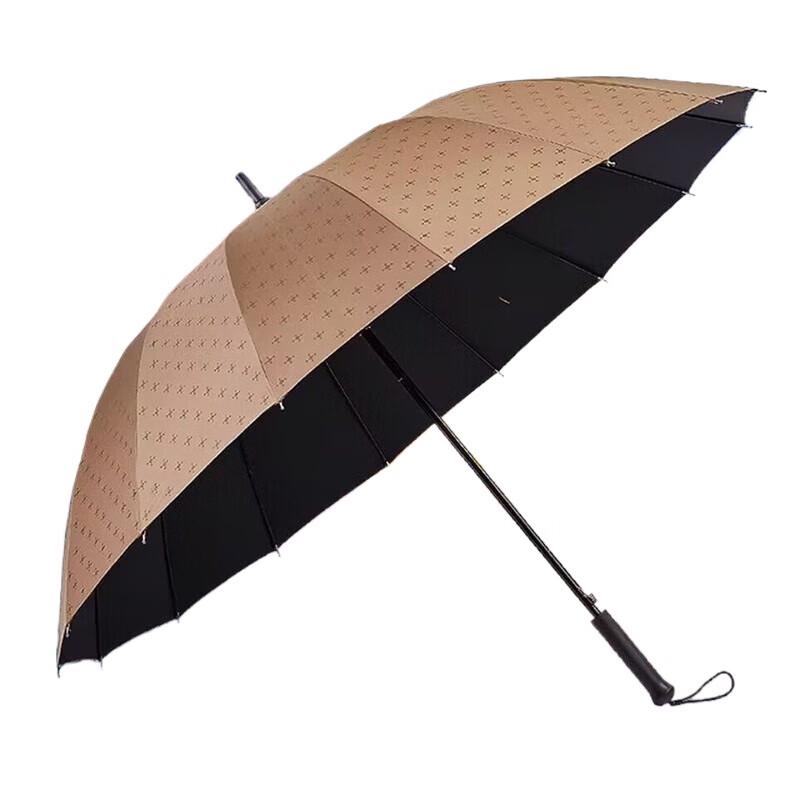 Heaven 16-Rib Semi-Automatic Business Straight Umbrella