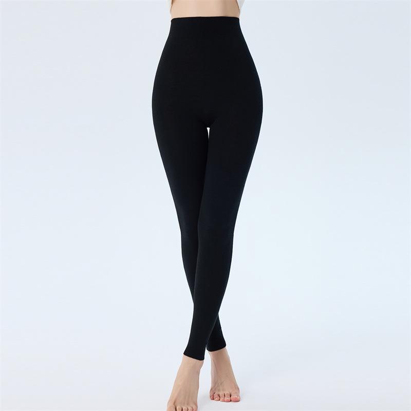 

Women s Thin Yangzi High-Waisted Slim-Fit Wool Pants – Single-Side Knit, Elastic, Warm Base Layer or Outerwear M