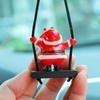 Resin Swinging Santa Christmas Decoration For Car Mirror Home Office Festival Decoration 55KF