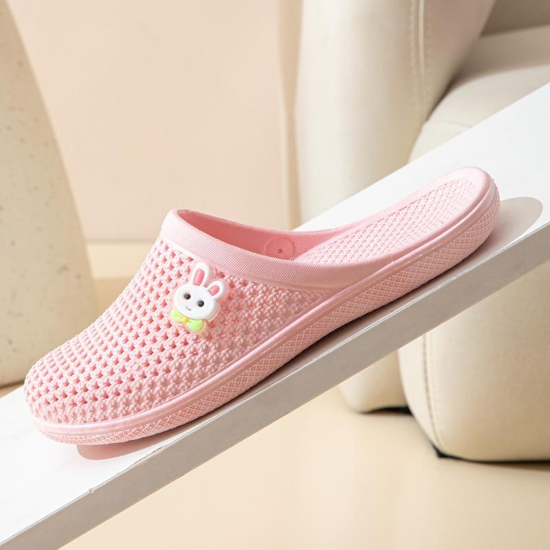 Summer new hole sandals flat bottom bag head slippers women's soft bottom non-slip indoor and outdoor wear casual bathroom mop