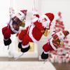 Santa Claus Climbing Rope Christmas Ornaments for Window Display