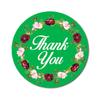 Darling Souvenir 45 Pcs Floral Wreath Round Thank You Black Stickers Envelope Seals-1.6