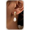 Pearl Drop Earrings 14K Gold Plated Dainty Bridesmaid Jewelry Gift