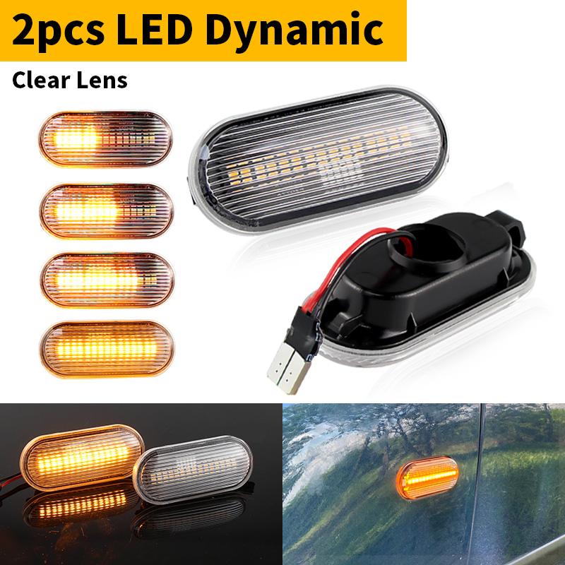 2pcs For SEAT Ibiza 6L 2002-2008 Cordoba Toledo Leon MK1 MK2 1996-2006 LED Dynamic Side Marker Light Turn Signal Light 14805294