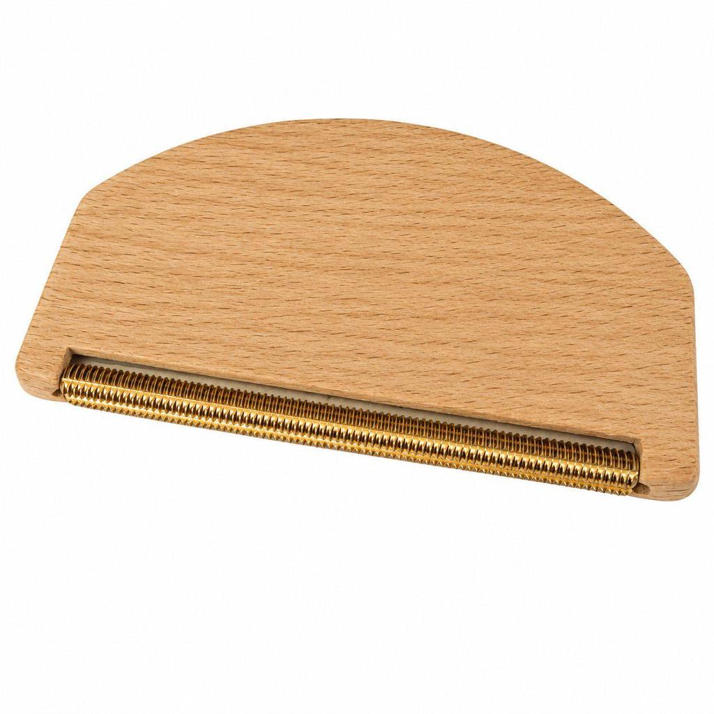 Beech Wood Semi-Circular Clothes Brush & Lint Remover for Cashmere and Sweaters