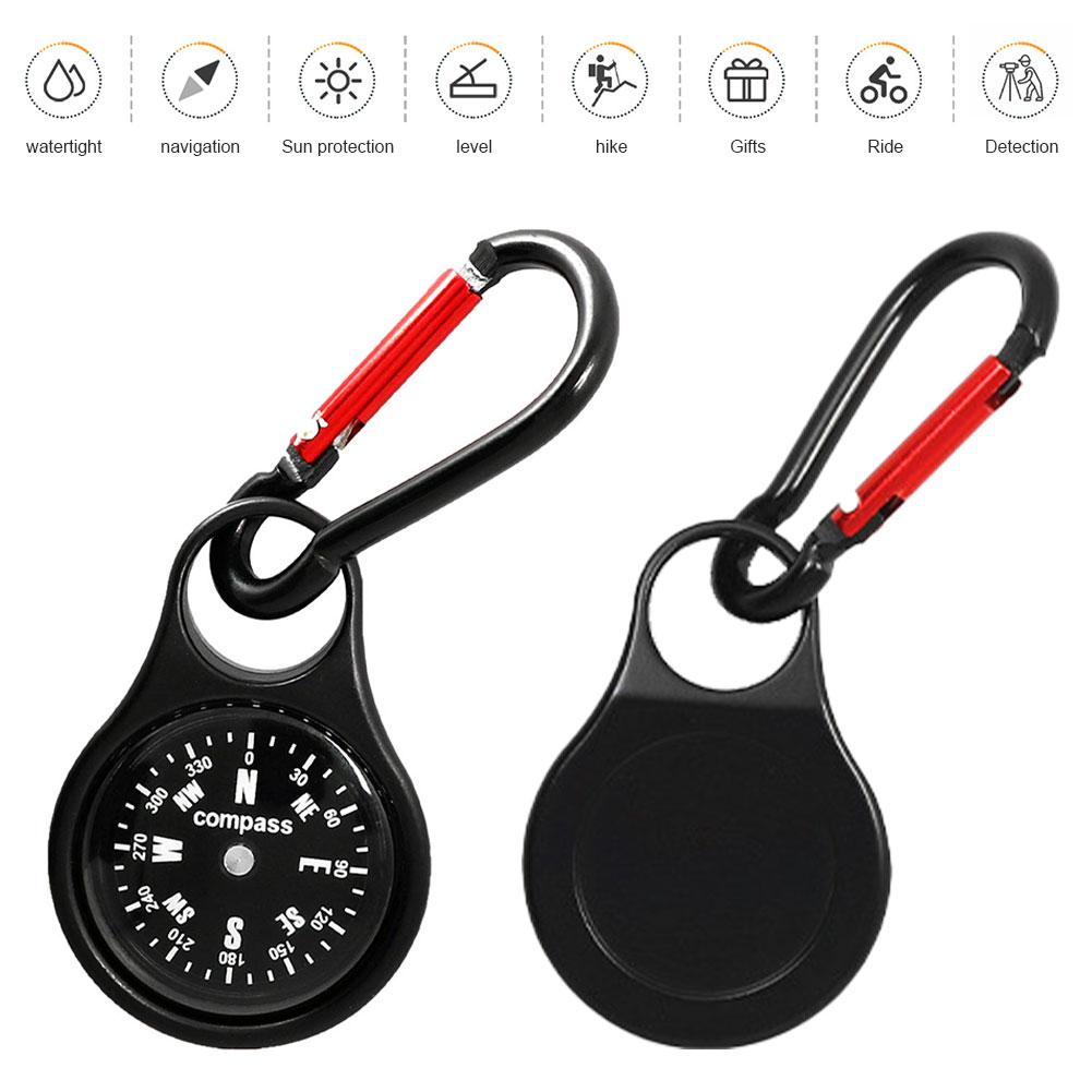 Mini Survival Compass with Carabiner Portable Quick Hanging Compass Lightweight Portable Keychain Compass for Outdoor Emergency