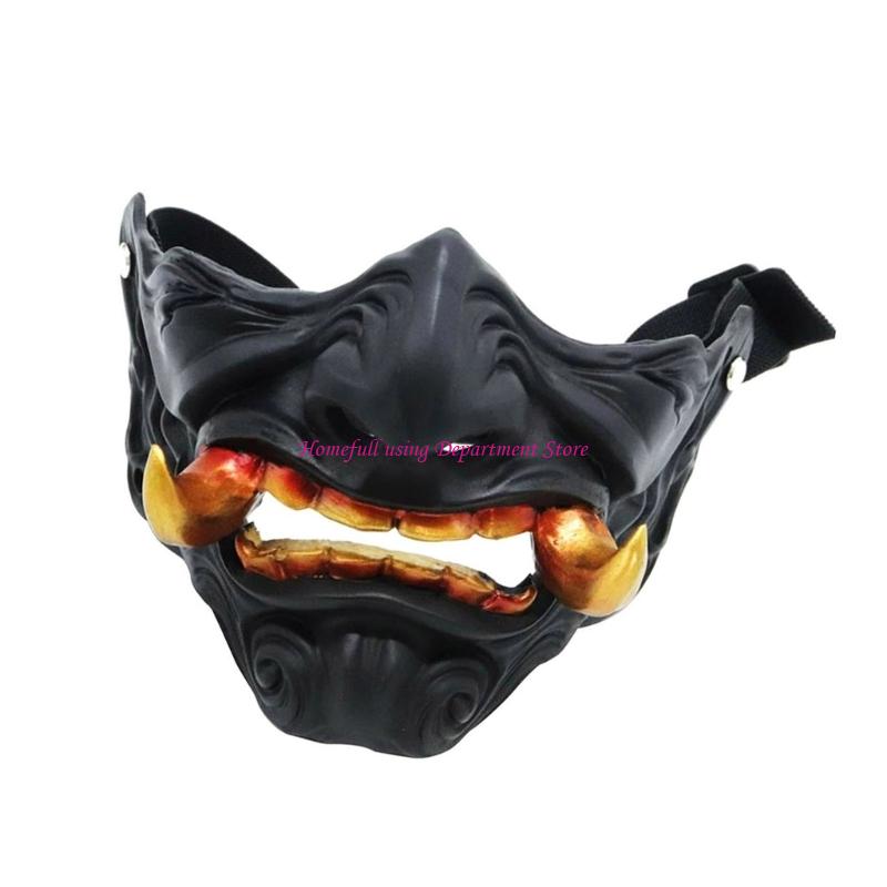 Animes Cosplays Oni Face Covering Ventilated Design Quickly Adjustable Theatrical Property For Festivals And Themed Event