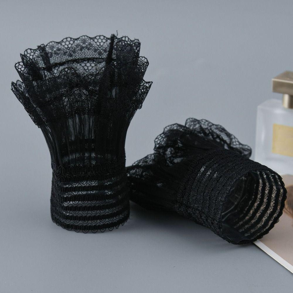 White Black False Sleeve Cuffs Multilayer Ruffle Lace Cuff New Clothing Accessory