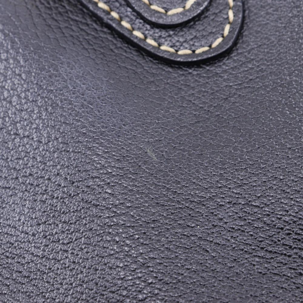 BVLGARI Maxi Rettale Handbag 2WAYShoulder black leather Women Used