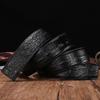 Men's Crocodile Pattern Leather Belt with Automatic Buckle - Korean Style, Trendy, and Versatile 