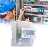 Digitaler Dreiphasen-Energiezähler, schienenmontierbarer Stromzähler zur Leistungsmessung, 380 V, einfache Installation, Kunststoff