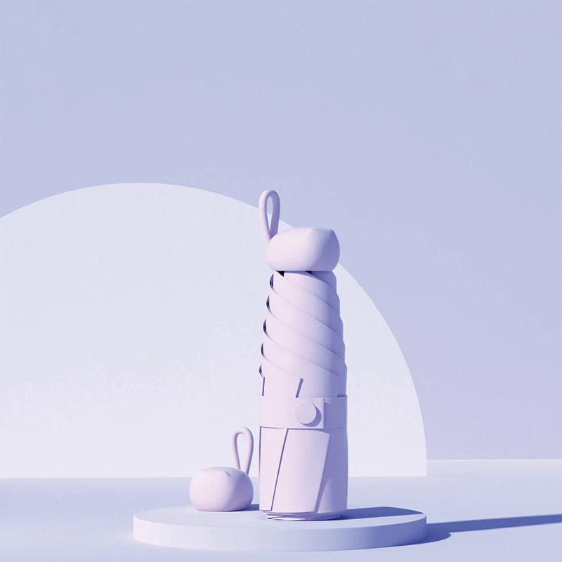 Cute Mini Umbrella UV Protection, Pocket Sun Umbrella for Women, Portable Travel Parasol, Small 5 Folding Umbrella Windproof