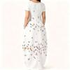 Breathable Round Neck Short Sleeve Plus Size Gown For Ladies Summer Casual Life