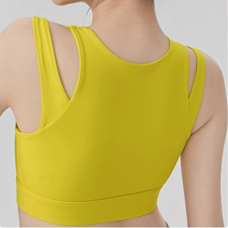 2026 Summer Sports Bra Women Fashion Zipper Running Shockproof Yoga Bra Pilates Training Fitness Vest