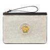 La Medusa Calfskin Trimmed Cotton Clutch Women Clutch Beige 1020074-1A14528-2K86V
