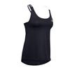 Under Armour Sleeveless Sports Shirts Women's Black Halter Neck 1355609-001