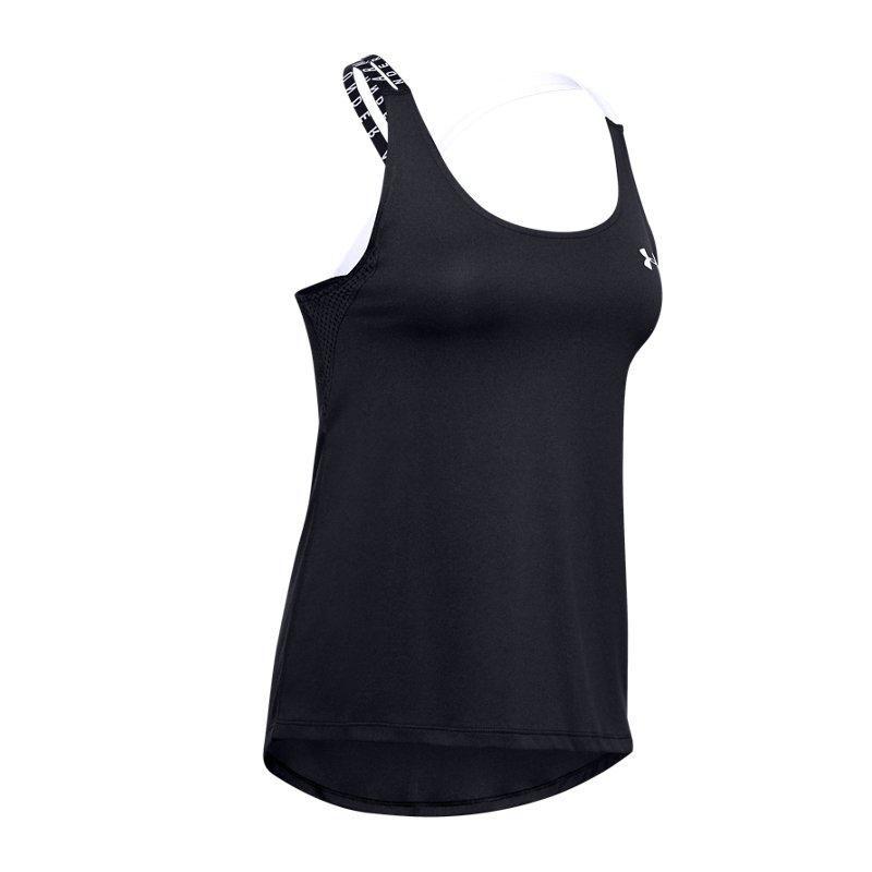 Under Armour Sleeveless Sports Shirts Women's Black Halter Neck 1355609-001