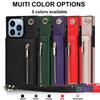 CrossBody Lanyard Zipper Wallet Leather Case for iPhone 15 14 Plus 13 12 11 Pro Max XSMax 8 7 P Samsung S24 S23 S22 S21 Ultra Plus S23 S21 FE Note20Ul
