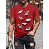 New 3D Poker King Pattern Casual Short Sleeve T-shirt Men's Comfortable T-shirts Streetwear
