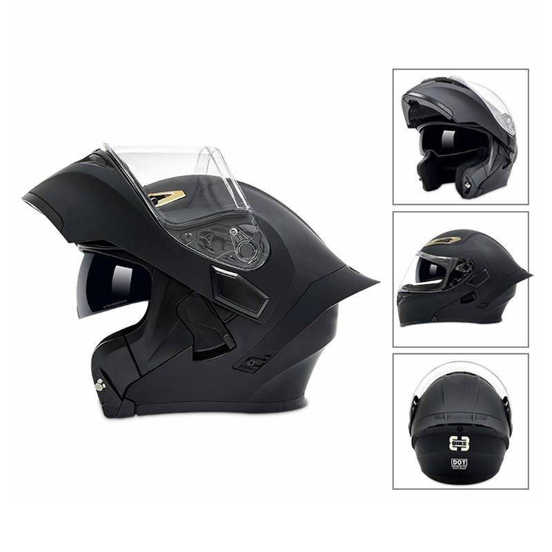 Full Face Motorcycle Helmet Men Women Lightweight Anti-Cold Dual Visor DOT Certified