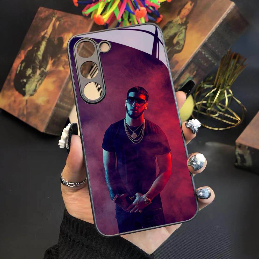 Fashion Hot Rapper Anuel AA Phone Case For Samsung Galaxy S26 S25 S24 S23 S22 S20 S21 Ultra Plus Fe Colored Silver Cover