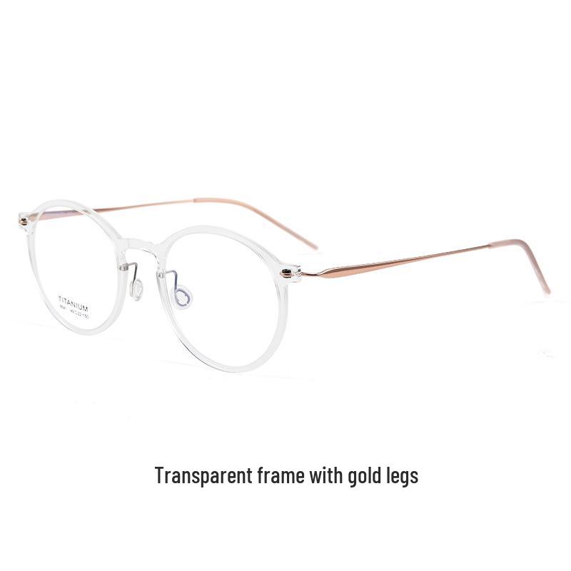 Bestfen Retro Ultralight Round Pure Titanium Myopia Eyeglasses