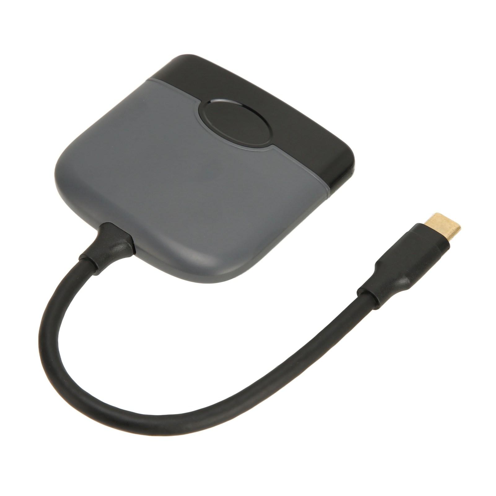 

Адаптер мультимедийного интерфейса Type C - HD 3 в 1 4K Портативный многопортовый адаптер AV Type C для коммутатора