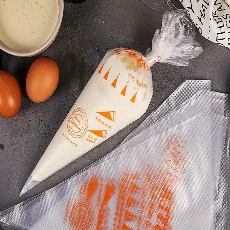 100-500PCS Thick Disposable Pastry Bags Cookies Icing Bag DIY Cake Cream Decoration Piping Bag Baking Supplies Pastry Sleeves