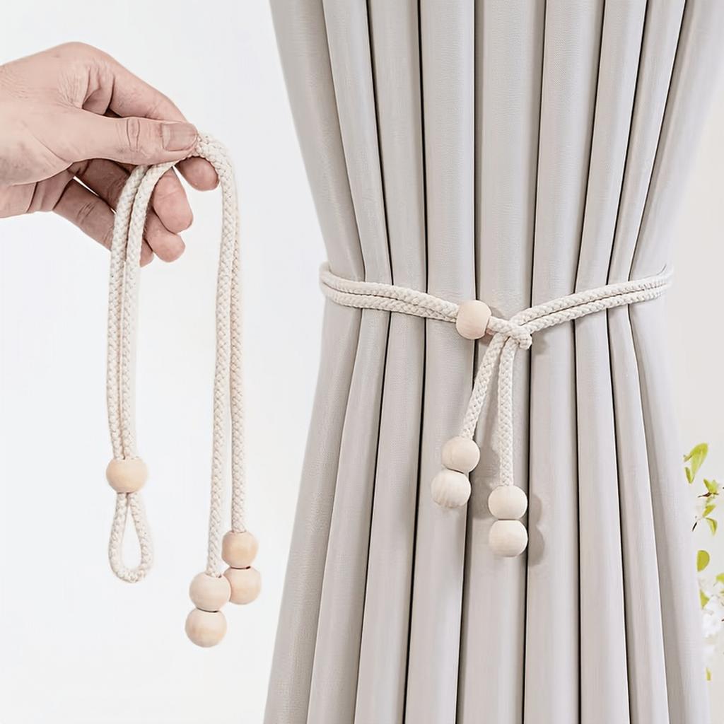 Adjustable Curtain Tiebacks, Modern Sheer Curtain Straps, Decorative Flower Holdbacks for Window Drapes and Home Decor