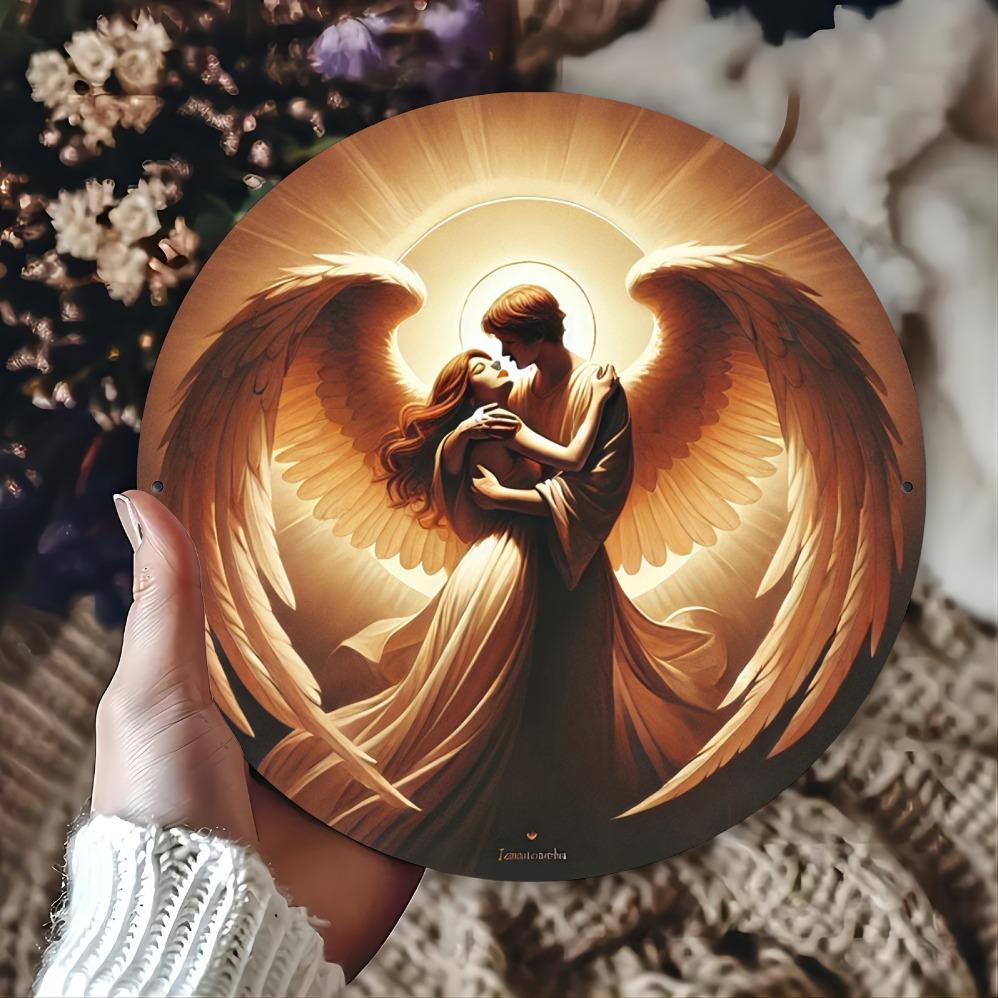 Angelic Halloween Wall Decor Circular Gothic Easy Installation with PreAdhesive Backing Home Angel Touch Design