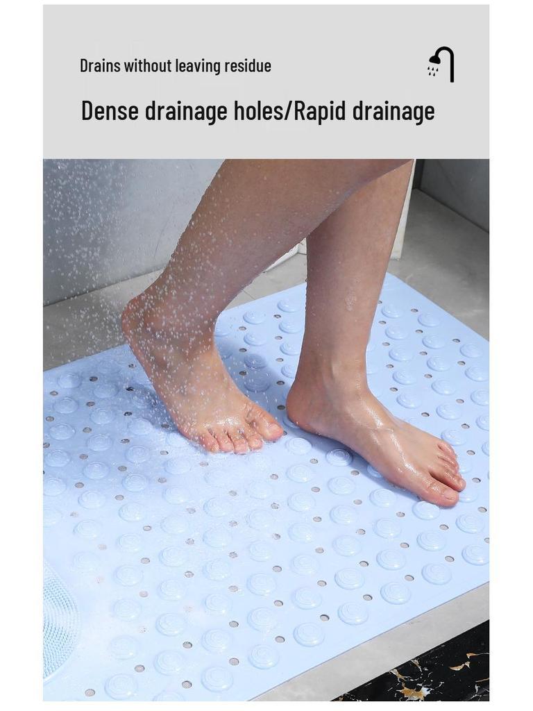 Eco-friendly Non-slip PVC Bath Mat for Bathroom, Shower, or Toilet - Waterproof & Massaging